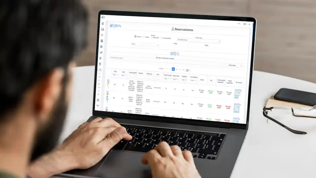 Software administrativo para agências de viagens.
